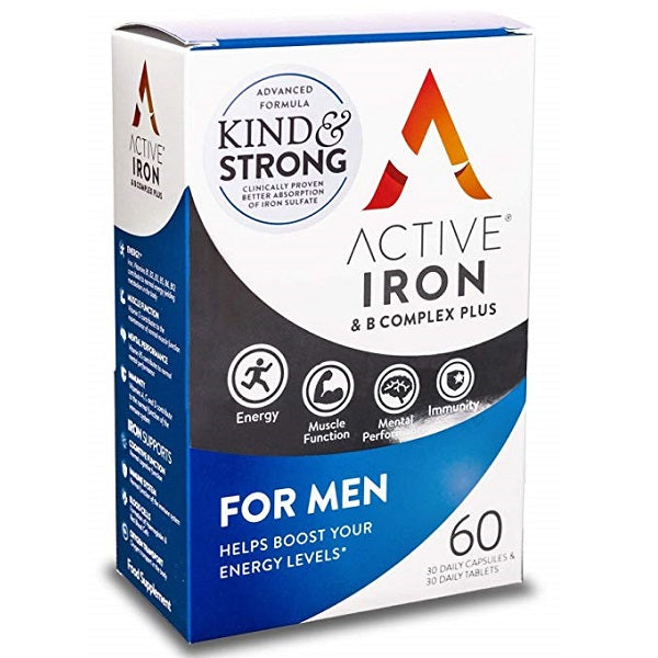 
                
                    Load image into Gallery viewer, ACTIVE IRON &amp;amp; B COMPLEX PLUS FOR MEN 30 CAP &amp;amp; 30 TAB
                
            
