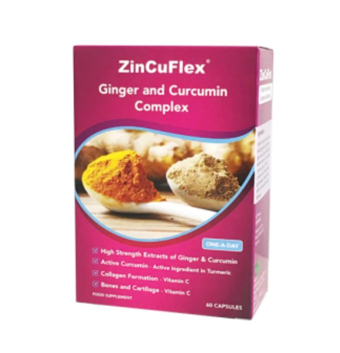 
                
                    Load image into Gallery viewer, ZINCUFLEX GINGER AND CURCUMIN COMPLEX 30 CAP
                
            