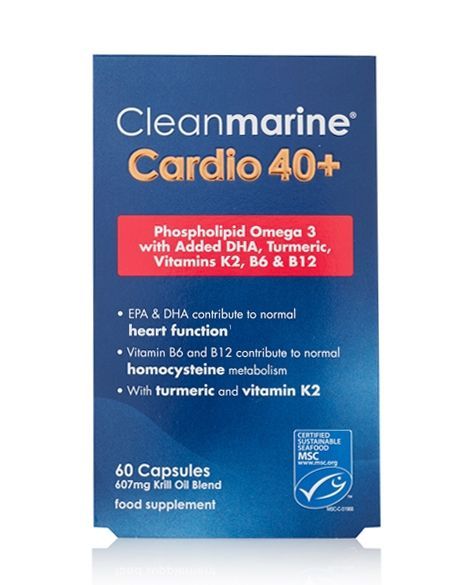 CLEANMARINE CARDIO 40+ - OMEGA 3 KRILL OIL 60 CAP