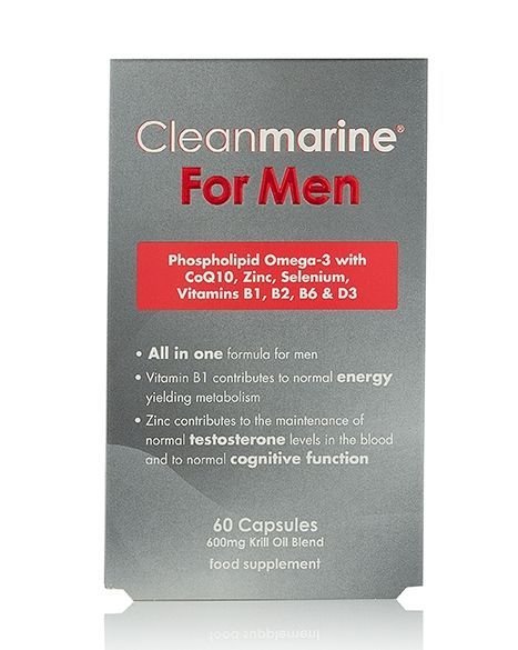CLEANMARINE KRILL OIL FOR MEN - OMEGA 3 WITH COQ10