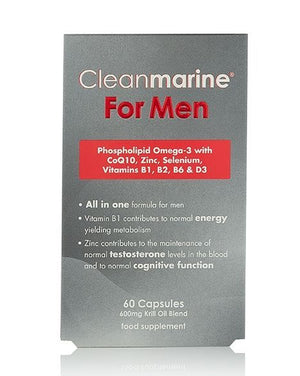 
                
                    Load image into Gallery viewer, CLEANMARINE KRILL OIL FOR MEN - OMEGA 3 WITH COQ10
                
            